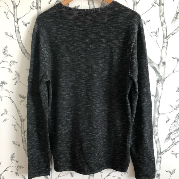 JOHN VARVATOS Star USA Space Dye V Neck Sweater M - Picture 4 of 4